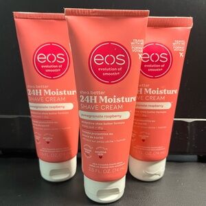 EOS 24H Moisture Shave Cream - Pomegranate-Raspberry Scent 2.5 oz each.
